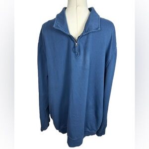 St. John's Bay Men's Zip-Up Pullover Sweater - Denim Blue